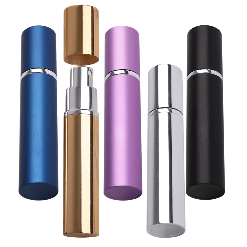 ODM OEM Customized Printing Portable 15ml Metal Fragrance Perfume Bottle Aluminum Matte and Glossy Refillable Perfume Atomizer