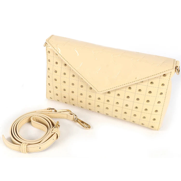 2025 New Designer Quality Fashion Sequined Dress Style Handbags for Women Light Lady Riveted Leather Purses/Bags