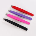 High Quality Customized Stainless Steel Slanted Tip Eyebrow & Eyelash Tweezers for Hair Removal Low MOQ