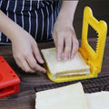New Square Plastic Kids Circle Crustless Bear Toast Maker Uncrustable Sealer Sandwich Cutter