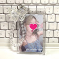 HOT Acrylic Kpop Photocard Keychain Holder 3 Inch Credit Id Bank Card Bus Card Student Card Pendant Album Keychain Badge Holder