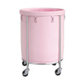 29Gal Round Laundry Sorter with Wheels Rolling Laundry Cart with Removable Bag for Laundry Room