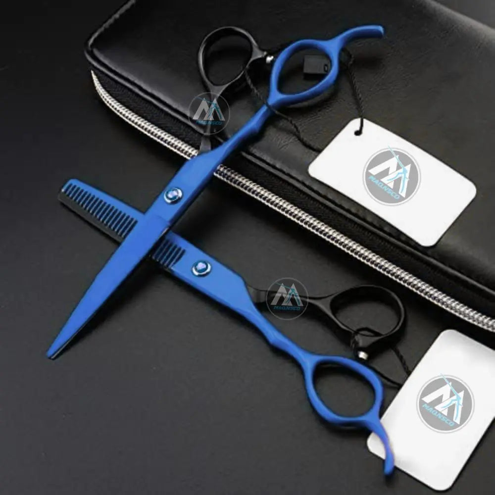 6-Inch Left Handed Cutting Shears Salon Barber Hair Styling Tool Stainless Steel Thinning Hairdressing Set