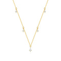 Stacked Luxury Zircon Kite Pendant Fashion Silver Necklace