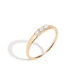 LOZRUNVE Silver 925 Jewelry Wholesale Gold Elegant Triple Diamond Zircon Stacker Ring