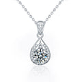 XMZ031 925 Sterling Silver Luxury Zircon Diamond Designer Necklaces Water Drop Moissanite Pendant Necklace Women Fine Jewelry