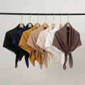 Fashion Simple Headscarf Middle East Hijab Scarf for Malaysia Saudi Dubai Cover Solid Square Scarf Hijab