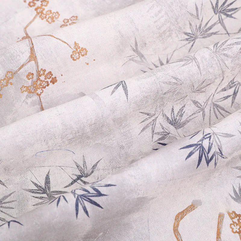Wholesale Print Linen Fabric Solid Color Casual Shirt Clothing Customizable Printed Linen Fabric