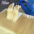 Good Quality 613 Blonde Straight Brazilian Human Hair Bundle Real Virgin Hair Wefts Double Drawn Straight Extension