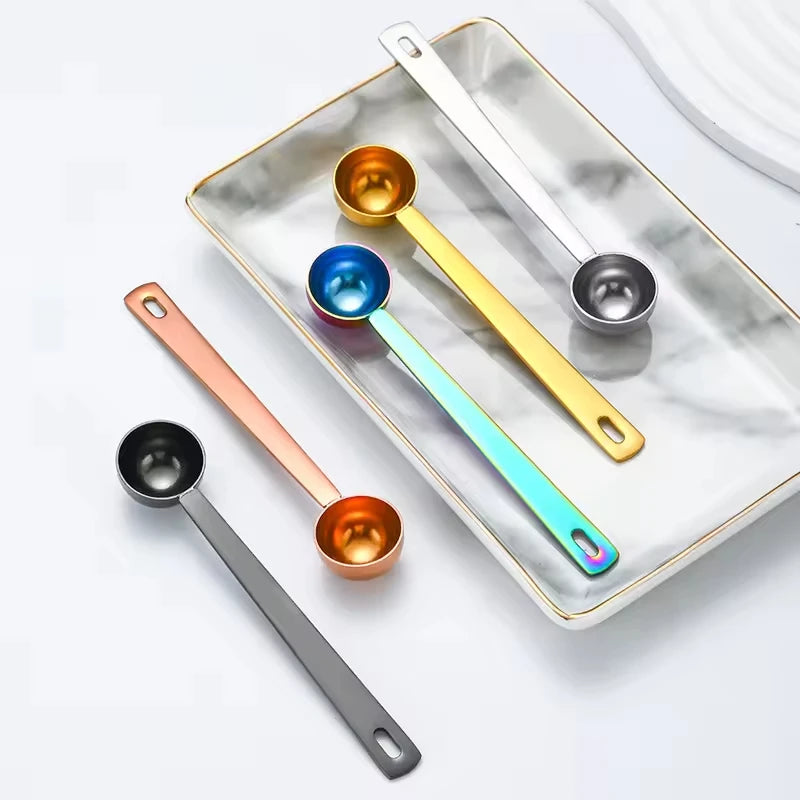 Metal Mini Spoon 1 Tsp 5ml  10ml Coffee Scoop Stainless Steel Coffee Powder Measuring Spoon