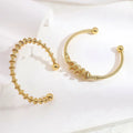 Statement Bangle 18K Gold Plated Designer Twisted Egyptian Bracelet Waterproof Tarnish Free Twist Wire Cuff Bangle for Women