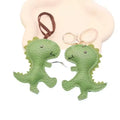 Cute Leather Dinosaur Keychain Girlfriend Gifts Cartoon Leather Animal Keychain Women Lanyard Car Handbag Key Rings Accessories