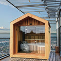 In Stock Immediately Delivery Finland Traditional Home Dry Indoor Sauna Rooms with Stove and Stone Home Steam Sauna Room
