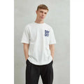 Unisex Oversize Printed Casual 100% Cotton Floral Pattern Short Sleeve Breathable T-Shirt 300g