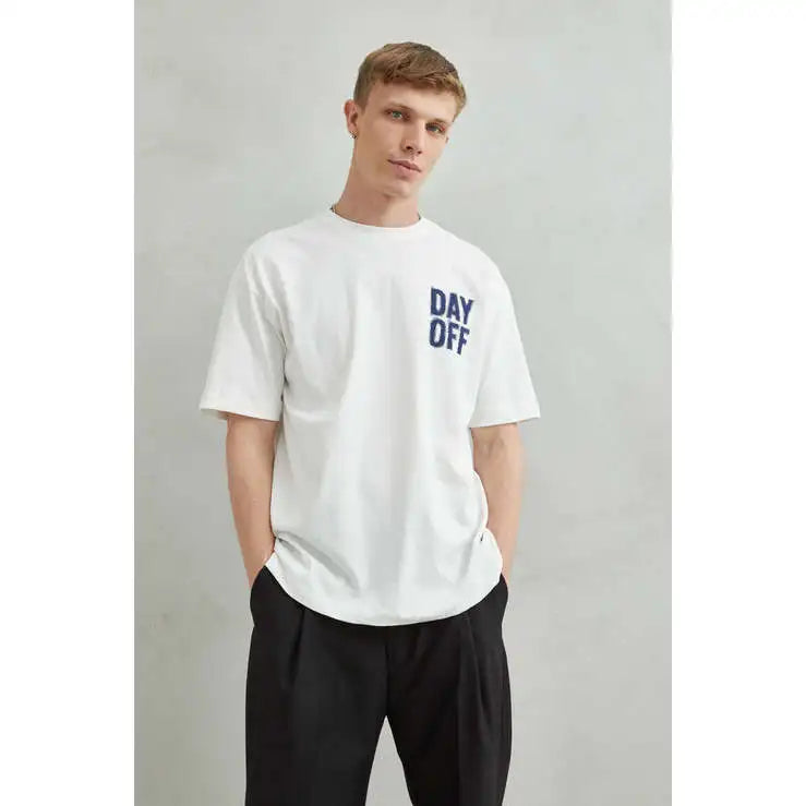 Unisex Oversize Printed Casual 100% Cotton Floral Pattern Short Sleeve Breathable T-Shirt 300g