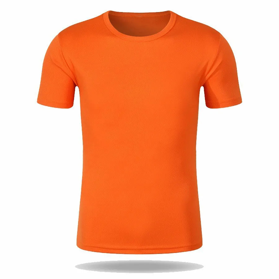 OEM Customized Logo Embroidery 160g Quick Drying Short Sleeved Tshirt Work Clothes Custom Printed Logo Oneck Advertising T-shirt MegaBDM