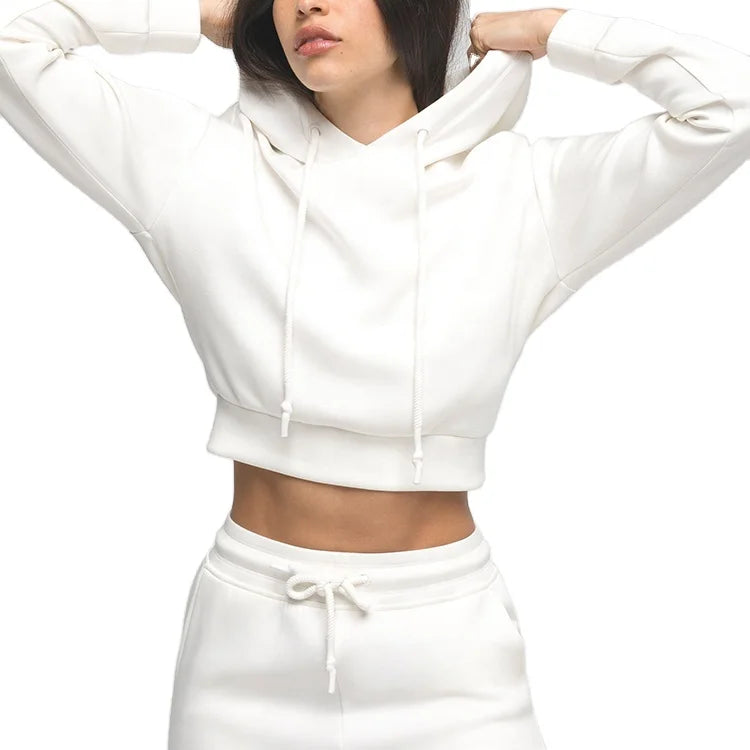 Cut And Sew Manufacturer Customized Cotton Double Layer French Terry Fleece Women Oversized Drop Shoulder Hoodies