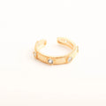 Factory Price Fashionable Silver Jewelry Custom Simple Ladies Gold Plated Ring Crystal Diamond Half-open Rings Women