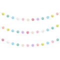 Easter Themed Party Decoration Macaron Wool Ball Hanging Decoration Banner Wholesale Costume Party Favor