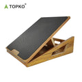 For Fitness Professional Solid Wood Slant Board with EVA Non-Slip Pad-Adjustable Ankle & Foot Stretching Walnut+Black Color MegaBDM