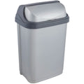 Trash Can with Sliding Lid 10 l Rasmus Silver