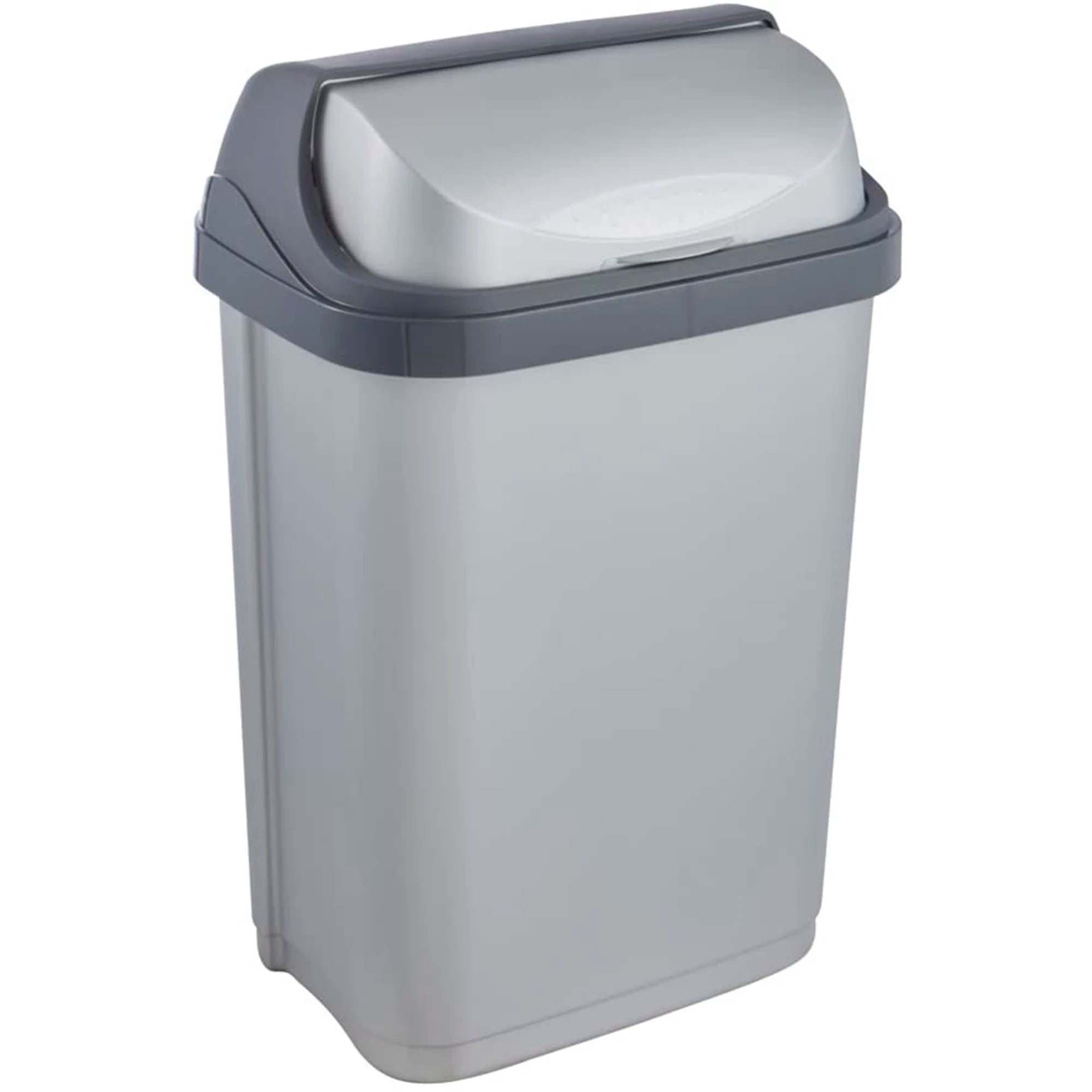 Trash Can with Sliding Lid 10 l Rasmus Silver