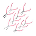 Boasta 9pcs Pink Handle Jewelry Pliers Set DIY Beading Wire Work Tools Carbon Steel Craft Repair Jewelry Making Equipment Tool