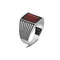 Turkish Vintage Style 925 Sterling Silver Men's Ring with Original Naturel Stone Azuris VALKH1887