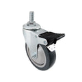 4 Inch TPR Casters for Medium Duty Locking Function for Indoor Use Hospitals Living Rooms Dining Kitchens Outdoor/Warehouse