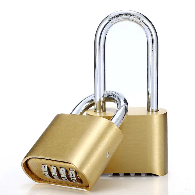 Hot Selling 4 Digit Heavy Duty Padlock Keyless Waterproof Combination Lock Brass Color