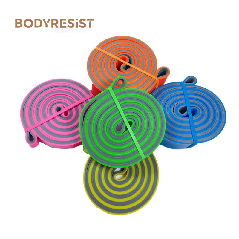 2025 New Developed Double Layer Two Color Fitness TPE Hip Resistance Bands