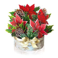 Pop up Cards Birch Poinsettia Life Sized Forever Flower Bouquet 3D Popup Greeting Cards