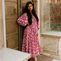 Cross-border New Arrival: Floral Fashion Women's Summer Cotton Vacation Dress - Loose Casual Mid-Sleeve Style