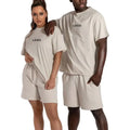 Women's Summer Two-Piece Set Patchwork Wide-Leg Pants Long-Sleeve Short Top Embroidered Flares Safari Style Knee-Length Pockets