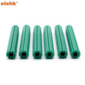 ELEKH Plastic Green PE Wall Plug Anchors for Concrete Walls 1000pcs/bag 2'' Length