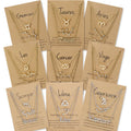 Hot Sale Fashion 3 Pcs Symbol Starry Sky English Letter Silver Gold 12 Zodiac Jewelry  Necklace Set for Woman With Paper