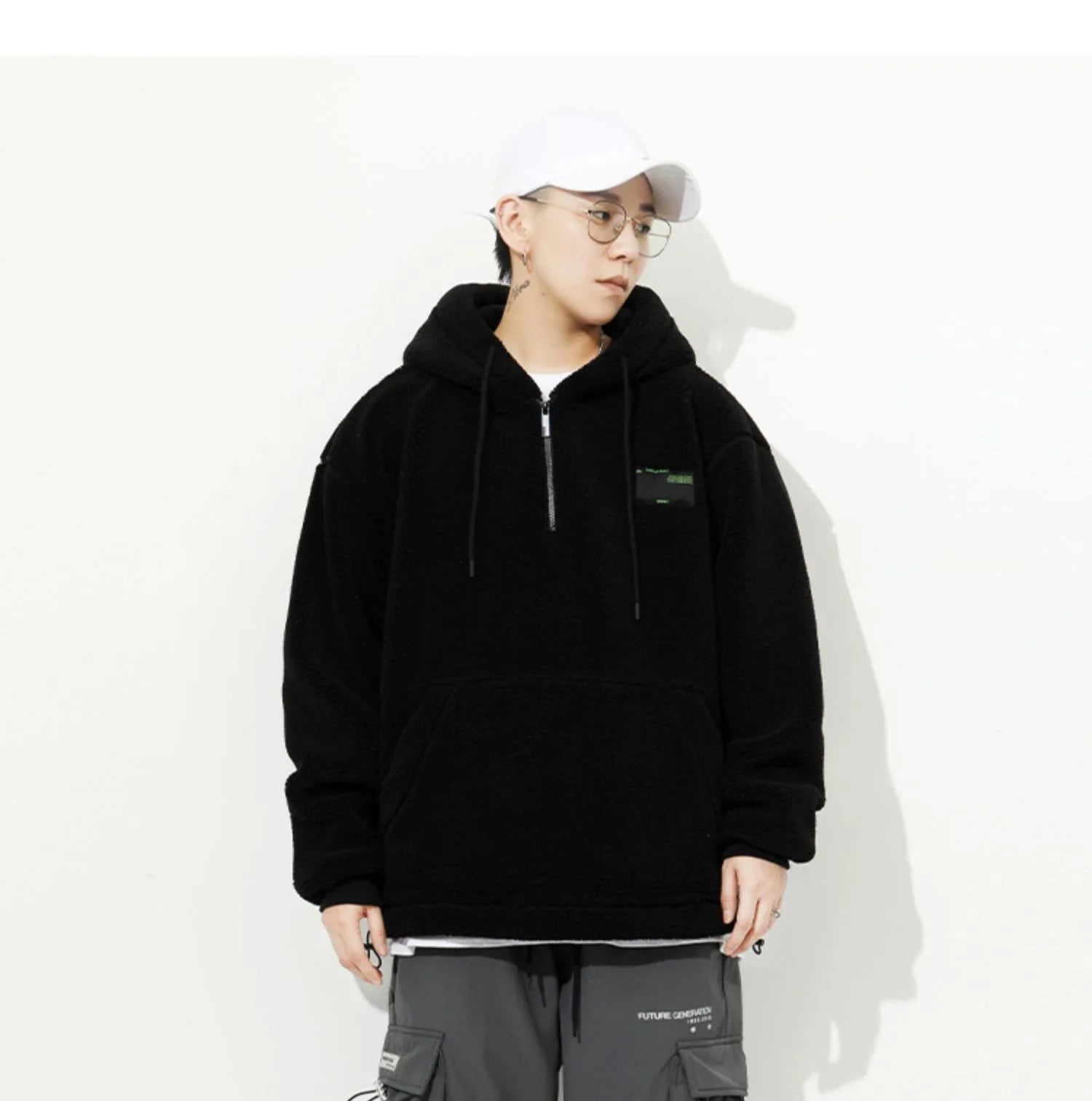 Trendy New Lined Thickened Loose Fit Couples' Lamb Wool Men's Cotton Clothing Men's Lamb Wool Coat Cotton-padded Winter Jacket