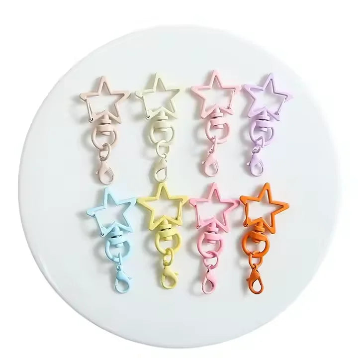 Star Shape Keychain Prats Accessories Making Pendant Key Chains Buckle Star Lobster Clasp Trinkets DIY Keychain Jewelry Findings