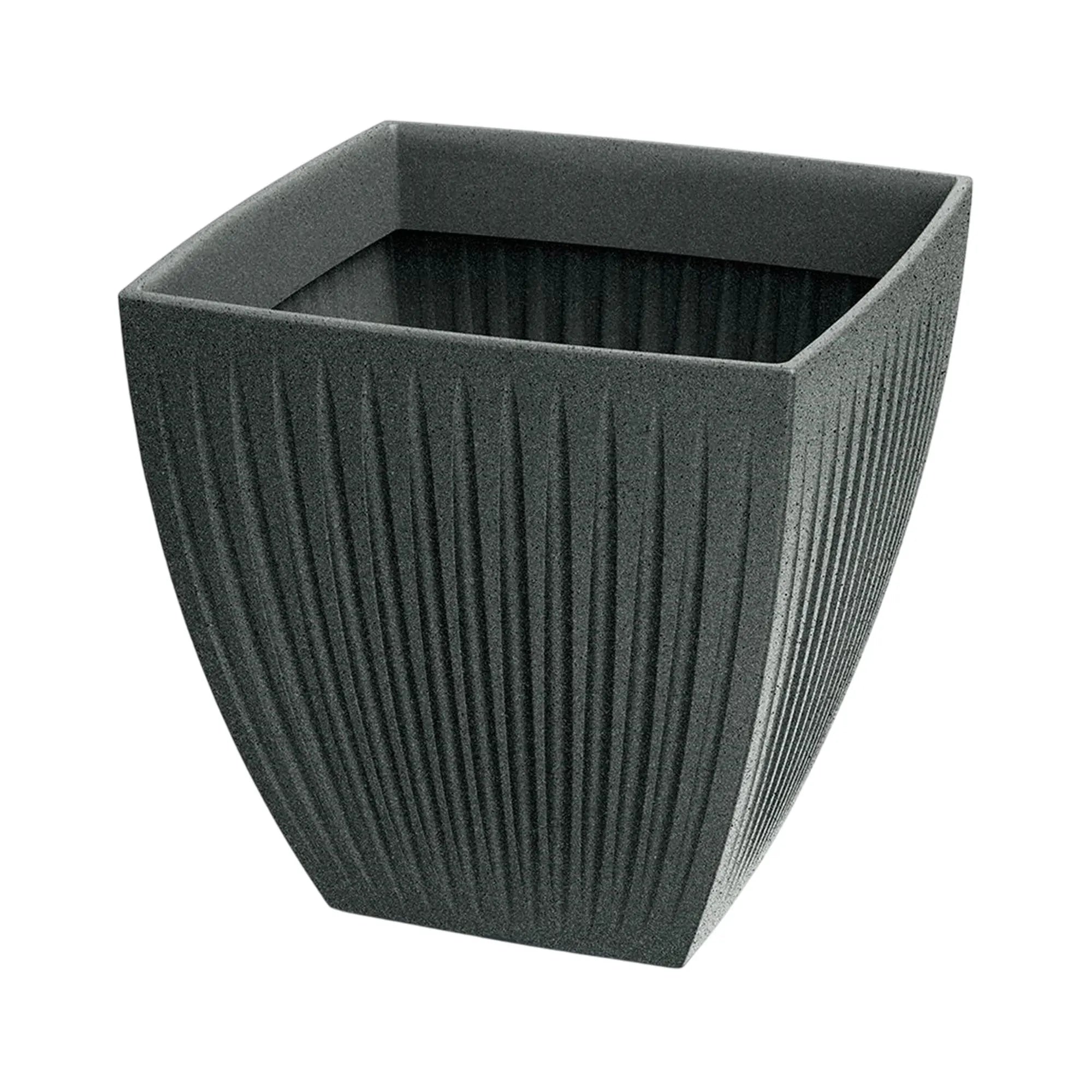 Latia Square MIDL flowerpot 40x40 Graphite granite