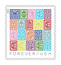 Usa First Class Vintage Forever Postage Mailing Stamp Stickers Us Postal Mail Stamps Sticker Post Stamp for Party Decoration