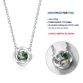 N003789-L 925 Sterling Silver Natural Moss Agate Gemstone Necklace for Woman Friends Chain Jewelry Gifts Wedding Party