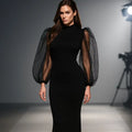 YXD052 Specially Designed Sleeves Pure Color Dress Modest Fashion Customizable High-end Eid Factory Price Banquet Daily Life