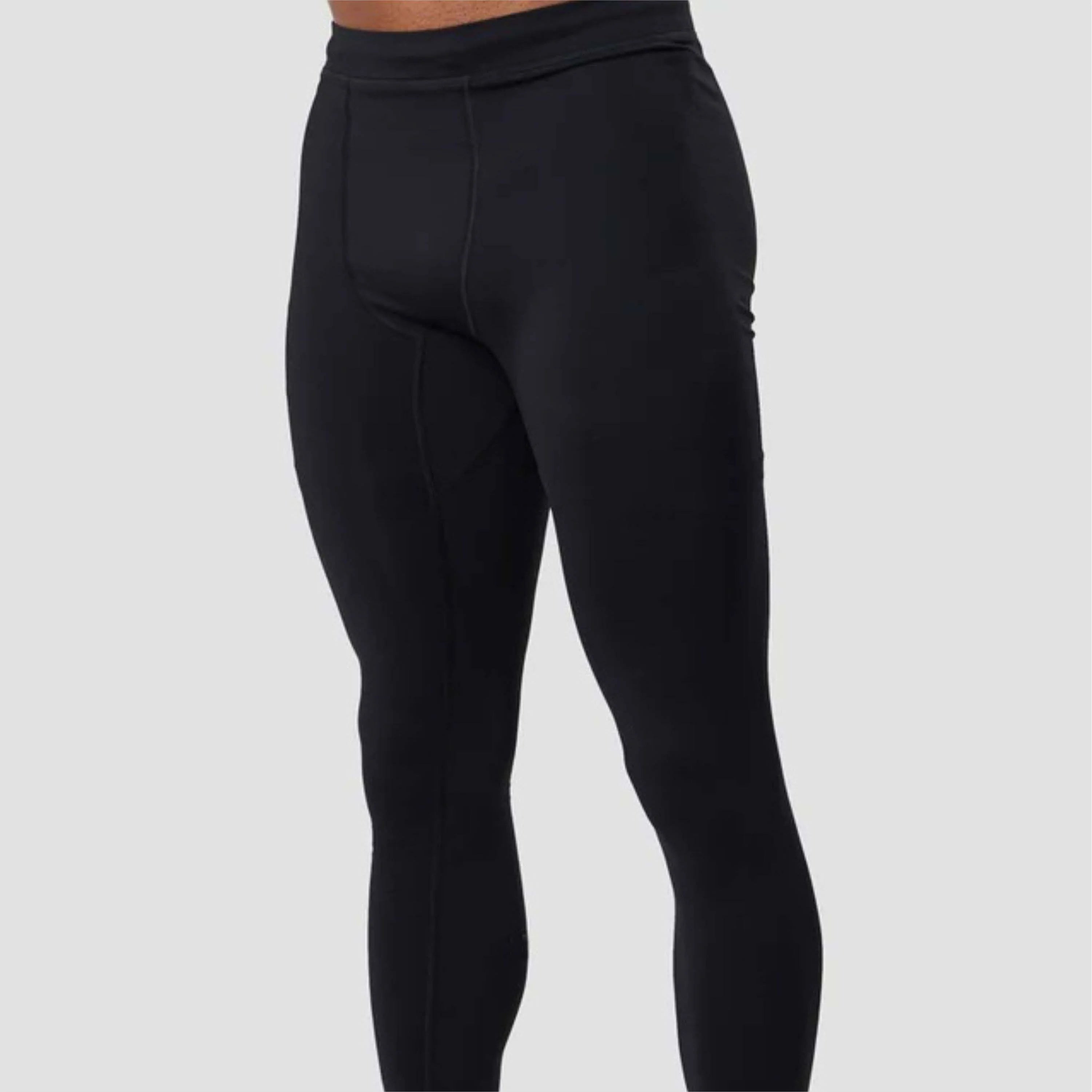 Athletic Men's Compression Tights-Durable & Breathable Digital Print Design Knee Length for Sports & Training