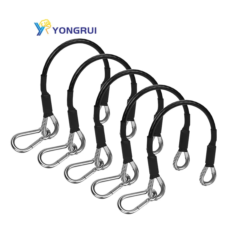 High Quality YONG RUI Fitness Equipment Accessory Gym PA/PU Wire Rope Extension Cable Model YR-JS-066 25cm with Packaging