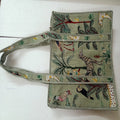 Handmade Kantha Cotton Shopping Tote Bags Zipper Eco-Friendly Reusable Quilted Design Chains Decoration-Conifer Handmades