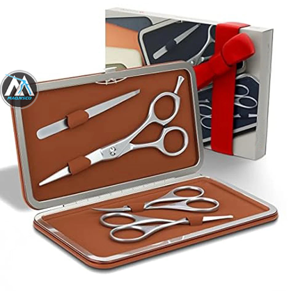 Multi-Purpose Eyebrow Scissors Beard & Mustache Set with Beard scissors for men  Facial Hair Nose Eyebrow Scissors