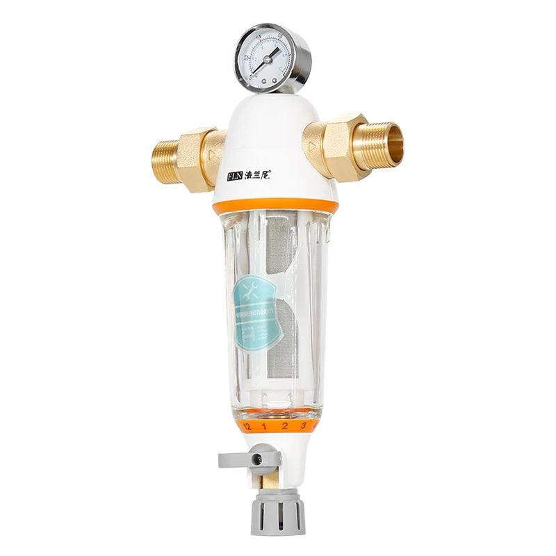 Household Pre-filter Brass Water Pre-filter Mesh Water Filter System with Stainless Steel Activated Carbon Free Spare Parts 3T/H