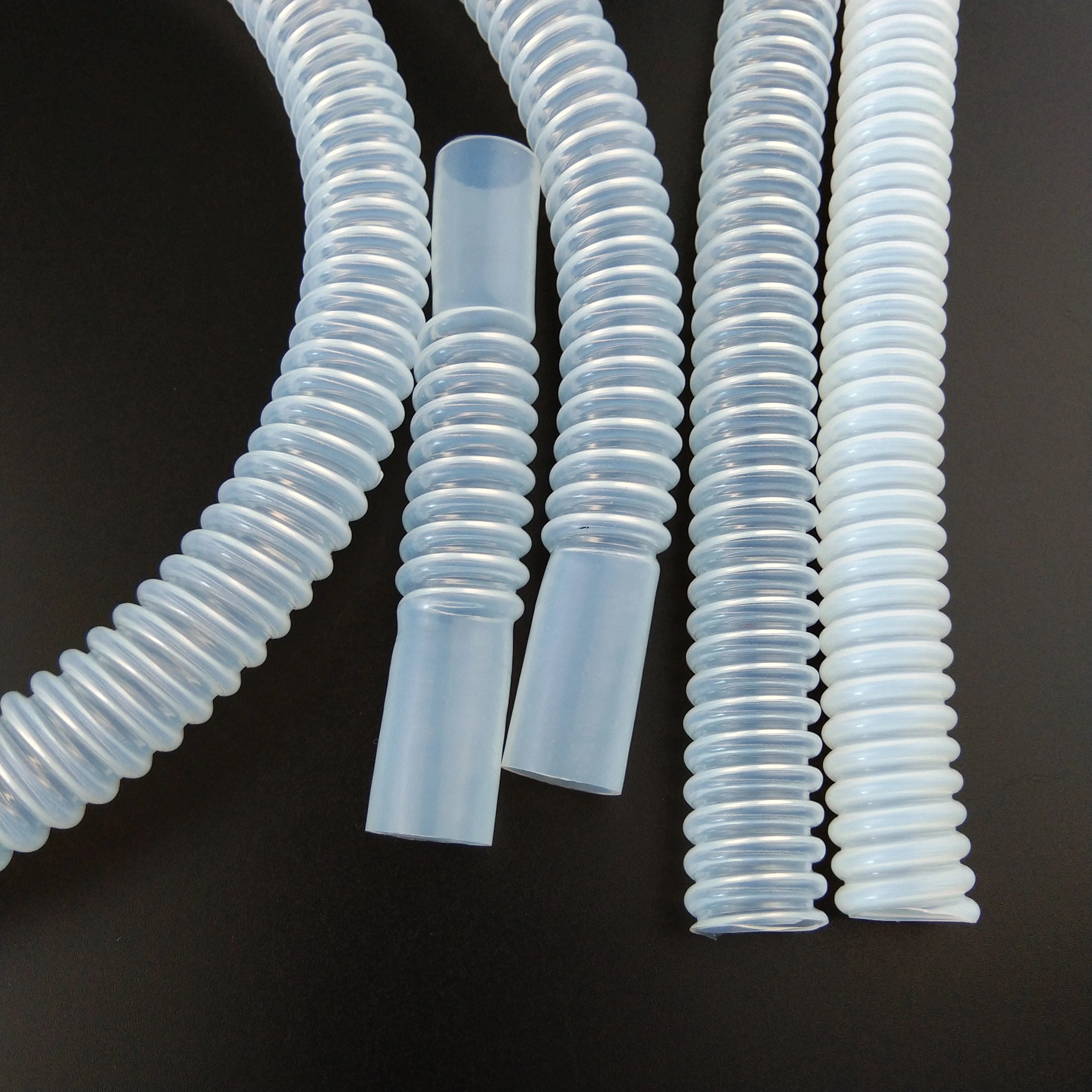 Industrial PTFE Hose With Inner Flat and Outer Corrugated Spring PTFE Corrugated Hose Pipe