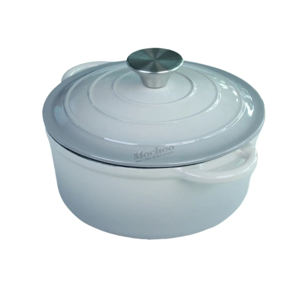High Quality Cast Iron Cookware Feature Dish Casseroles Dutch Oven and Pot with Lid Metal Material