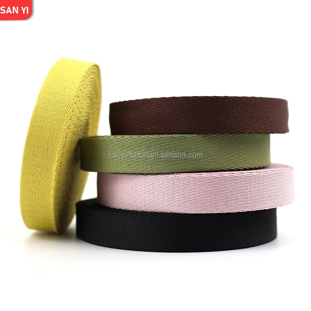 Wholesale Thick Cotton and Polyester Tapes Eco-Friendly Multicolor Custom Bag Straps with Jacquard Logo 50mm/5cm Width"